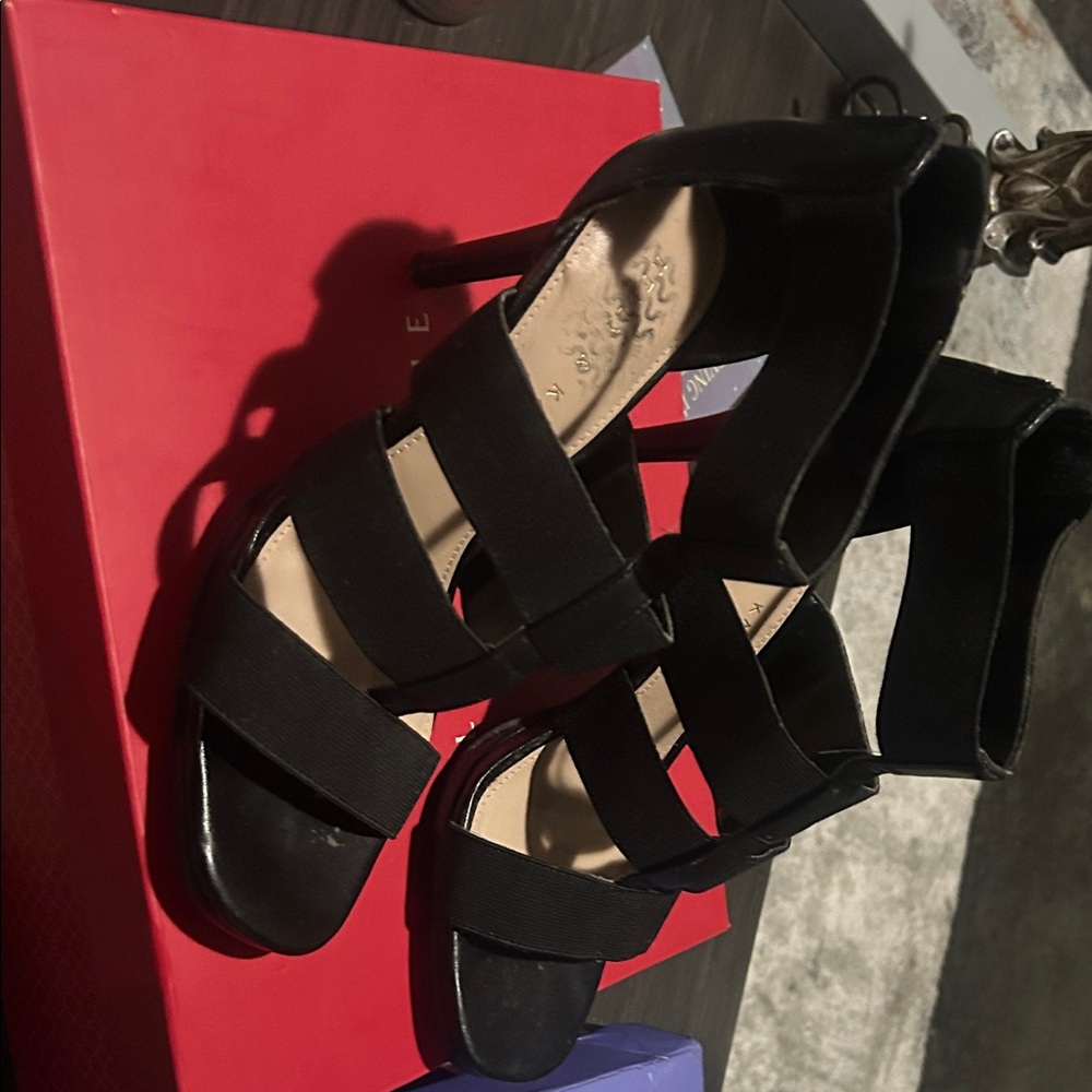 Elegant Black Strappy Heels